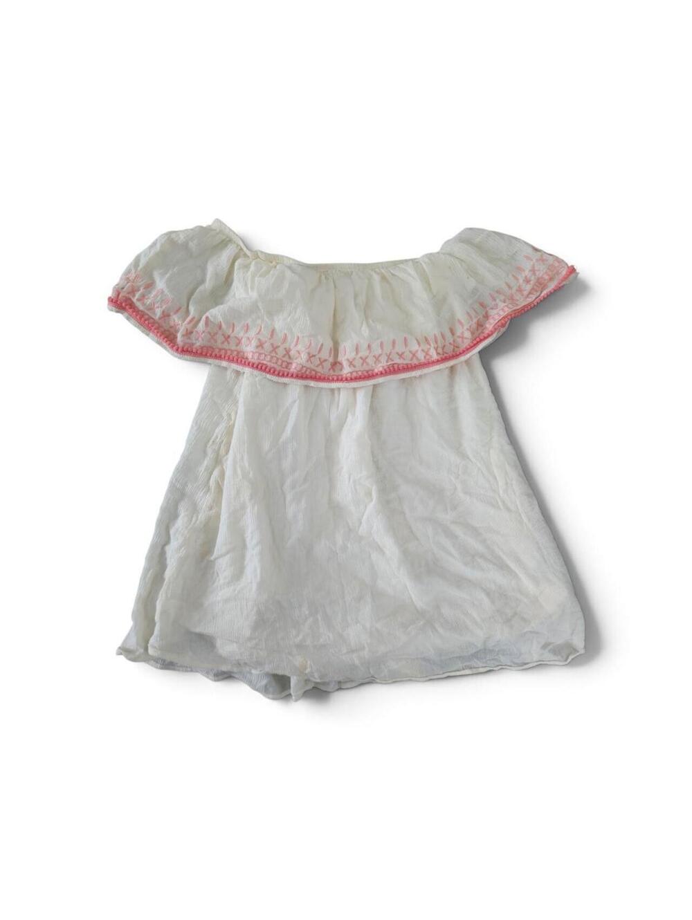 Xhilaration Women's White and Pink Blous